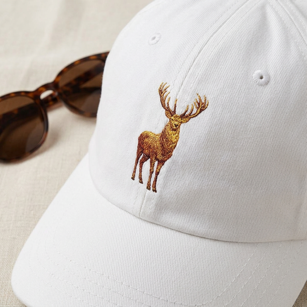 Watercolor Deer Cap | Embroidered Stag Dad Hat, Nature Outdoors